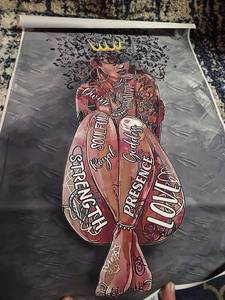 lot 179 image: Black Queen Wall Art Print Rolled Poster X002U7UNIN