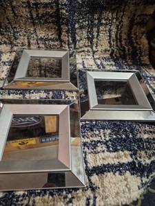 lot 185 image: Mirror Frames with Glass Backing 3-Piece Lot