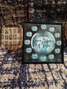 Once Upon a Time Tarot Clock and Tarot Card Plate Set