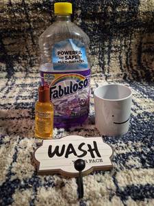 lot 197 image: Fabuloso Lavender Cleaner 56 fl oz  Hollywood Beauty Jojoba Oil  Mug Lot