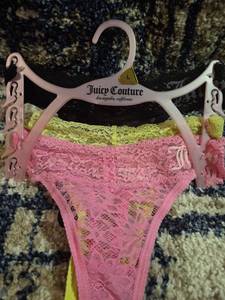 lot 207 image: Juicy Couture Womens Thong Panties Size L Los Angeles California