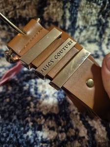 lot 216 image: Juicy Couture Belt with Interchangeable Buckles Brown