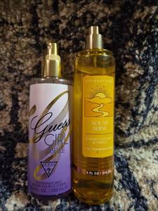 lot 229 image: Guess Girl Belle Fragrance Mist 250 mL and Bath & Body Works Solar Shine 236 mL Lot