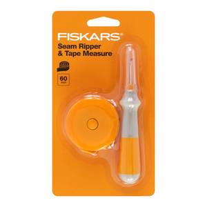 lot 251 image: Fiskars Seam Ripper and Tape Measure Sewing Tools for Seam Ripping & Body Measuring, 2-Pack
