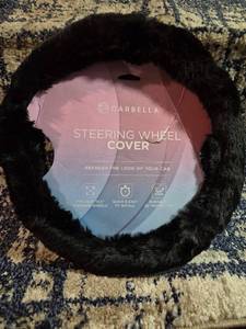 lot 303 image: Black Faux Fur Steering Wheel Cover