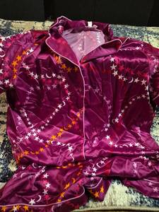 lot 308 image: No Boundaries Shorty PJ Set Wavy Star Blackberry XL 16-18