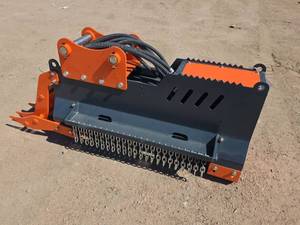 lot 6641 image: Handy Excavator Drum Mulcher HEM32 4-8T Compatible 36 Inch Cutting Width