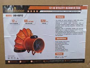 lot 6705 image: Landhonor 12-inch Utility Blower Fan LHR-UBF12