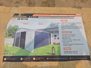 lot 6726 image: LandHonor Metal Garage Shed LHR-MS1119B 216 sq-ft