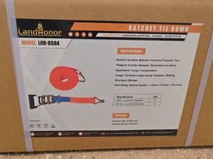lot 6732 image: LandHonor LHR-BS84 Ratchet Tie Down Set 8x 2in x 27ft-5T  4x 1.5in x 27ft-3T