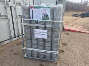 lot 6796 image: KJ Heavy-Duty Galvanized Field Fence k1230 - 20 Roll Pallet