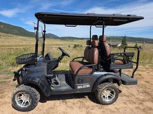 lot 6810 image: SDLANCH GC80 Lifted Golf Cart with Off-Road Package (Assembly Required)