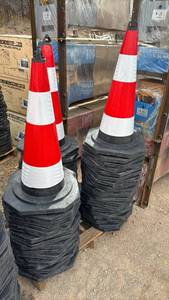 lot 6826 image: Traffic Safety Cones with Rubber Bases - Bulk Lot of 220