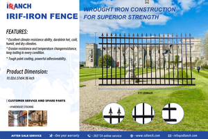 lot 6833 image: Unused IR 2025 IRON FENCE IRIF (8 Pieces)