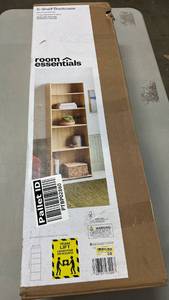 lot 2011 image: Room Essentials 5-Shelf Bookcase Natural Wood Finish