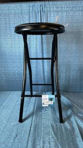 lot 2033 image: Peakform Vinyl Padded Folding Stool 13 L x 24.6 H x 12.7 D
