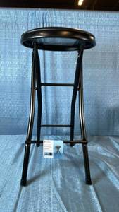 lot 2035 image: Peak Form Vinyl Padded Folding Stool 13 L x 24.6 H x 12.1 D