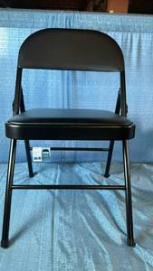 lot 2052 image: PEAKFORM Vinyl Padded Folding Chair 18.3 L x 29.6 H x 19.7 D