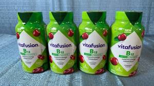 lot 2084 image: Vitafusion B12 Extra Strength Cherry Flavor 170 Gummies Pack of 4