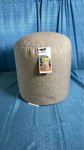 lot 3017 image: Speckled Pouf Ottoman Speckled Beige- Room Essentials