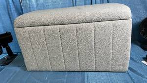 lot 3021 image: Essex Double Storage Boucle Bench Cream - Threshold