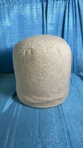 lot 3025 image: Speckled Pouf Ottoman Speckled Beige- Room Essentials