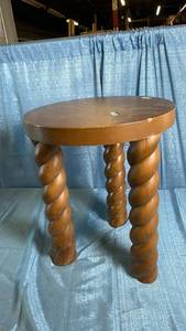 lot 3031 image: Braided Side Table Walnut - Threshold designed with Studio McGee Fully Assembled