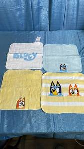 lot 3063 image: Bluey 4-Piece Washcloth Set with Characters