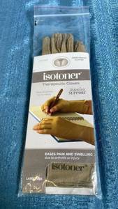lot 3072 image: Isotoner Therapeutic Gloves Open Finger XS