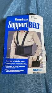 lot 3074 image: Safco Remedease Standard Back Support, Size Large Fits Waist 36-42, Black