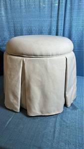 lot 8003 image: Threshold Upholstered Storage Ottoman Cream