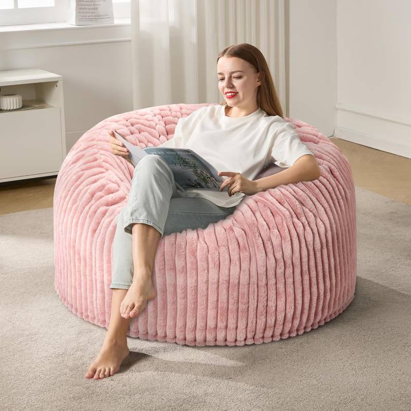 lot 201556 image: Adult Bean Bag Chair Giant Beanbag with Filling Living Room 3FT