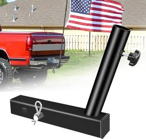 lot 142274 image: YIYITOOLS Hitch Flag Pole Holder, Heavy Duty for 2 Inch Truck Receivers