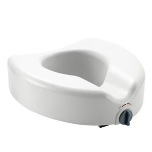lot 142284 image: Medline 5 Standard Raised Toilet Seat With Lock and No Arms, White