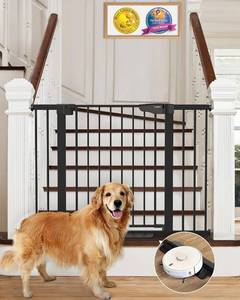 lot 242184 image: Cumbor 30-46 Baby Gate for Stairs, Moms Choice Awards Winner-Auto Close Dog Gate for The House, Gifts for Mom, Easy Install Pressure Mounted Pet Gates for Doorways, Black