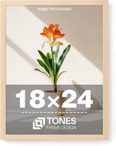 lot 242189 image: TONES FRAME DESIGN 18x24 Frame Natural Wood 24x18 Frame Without Mat,1 Pack