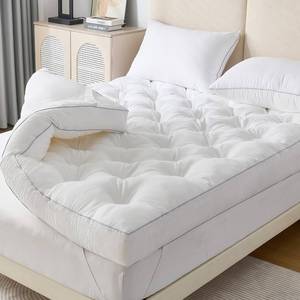lot 242203 image: SHOUREN 5 Inch Memory Foam Mattress Topper Twin for Back Pain Relief, Extra Thick Gel Memory Foam Bed Topper, Soft Fluffy Supportive Pressure Relief Mattress Pad, 39x 75