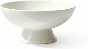 lot 242209 image: White Pedestal Decorative Bowl - 8 Minimalist Decorative Fruit Bowl for Kitchen Counter, Entryway,Multi-Purpose Centerpiece bowl for Bread, Snacks, Candy, Perfect for Housewarming &Wedding Gift