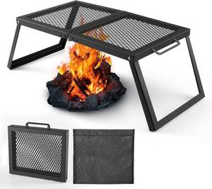 lot 242212 image: Odoland Portable Folding Charcoal Grills for Outdoor Cooking Bonfire BBQ