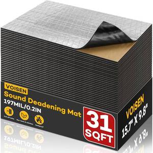 lot 342231 image: VOISEN Sound Deading Material for Cars,197 mil(5mm) 31 sqft Sound Deadening