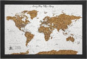 lot 342238 image: Gleneagles World Travel Map Pin Board - Black Cork, 70 Pins Wall Decor