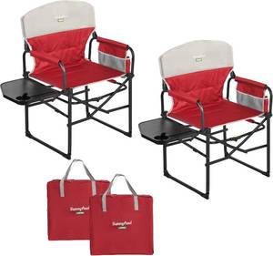 lot 342243 image: Retails for $130 SUNNYFEEL Oversized Directors Camping Chair for Adults with Side Table
