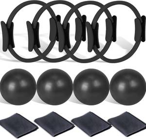 lot 442132 image: Pilates Ring and Ball Set Bulk, Pilates Equipment with 12 Inch Pilates Circle Rings, Small Yoga Balls, Resistance Bands, Pilate Essential Kit Bulk for Home Workouts Women, Pilates & Yoga Studio