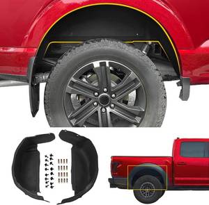 lot 442158 image: Retails for $120 Rear Wheel Well Liners Compatible with 2021-2025 2026 Ford F150 (Not for Raptor) Rear Wheel Arch Liners No Drilling Well Guards Tire Inner Fenders for 2024 F-150 Replacement Accessories (2PCS)