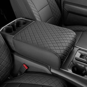 lot 442159 image: Center Console Cover Compatible with 2021 2022 2023 2024 2025 2026 Ford F150, Fully Covered Anti-Scratch Armrest Cover for car, Middle Interior Accessories (Bucket Seat Only)