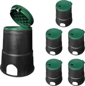lot 442161 image: 6 Pack Valve Box with Anti-Slip Hexagon Surface 6 inch Plastic