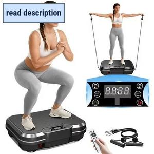 lot 242195 image: Tomile Vibration Plate Exercise Machine, Lymphatic Drainage Machine, Body Workout Vibration Platform with 330lbs Capacity, Black