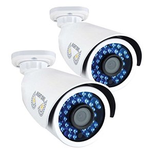lot 161553 image: Retails for $125 Night Owl CAM-2PK-AHD10 2.0 Megapixels 1080p HD IndoorOutdoor Wired Security Bullet Camera - DayNight - 2 Pack - White