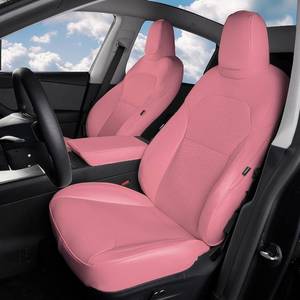 lot 361576 image: Retails for $175 Car Seat Covers for Tesla Model Y seat Cover 2025 2026 Juniper Full Set Custom Front & Back Seat Protector Accessories Breathable Easy to Clean Pink