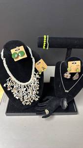 lot 112 image: Fashion Jewelry Lot - Necklaces, Earrings, Ring and Bracelets